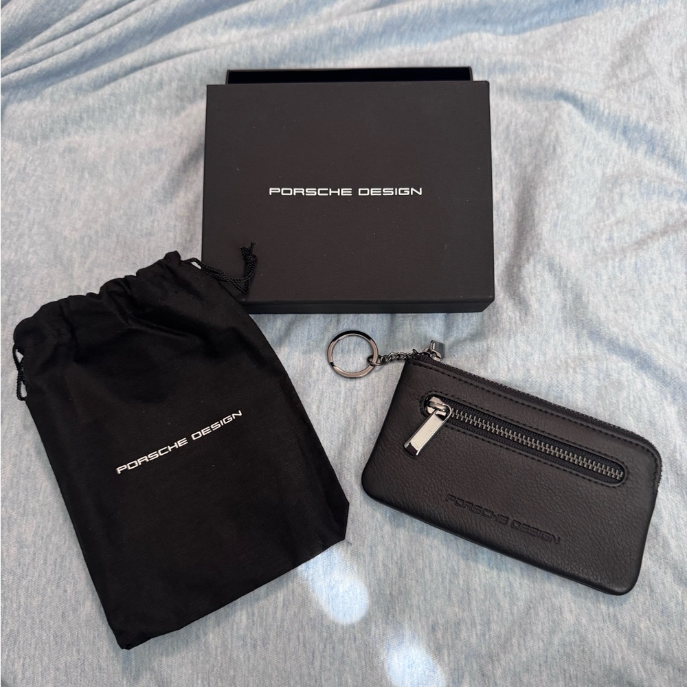 Porsche Design Black Leather Key Pouch - Picture 2 of 4